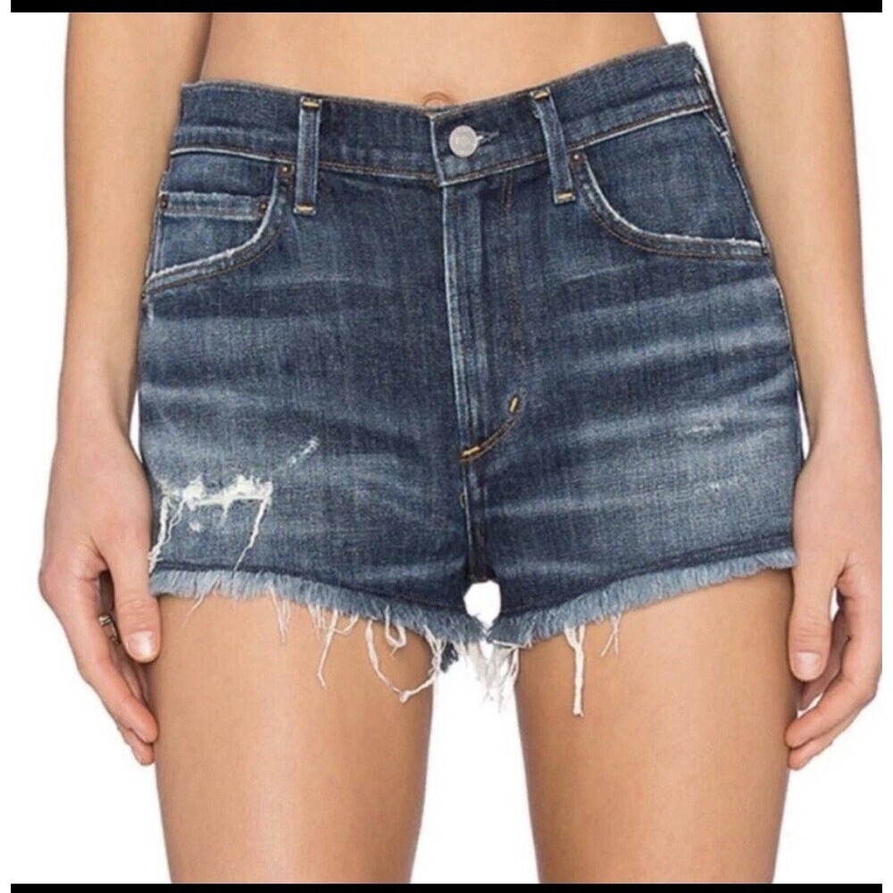 Agolde Jaden High Rise Cut Off Denim Shorts Women’s Size 25 Jean Shorts